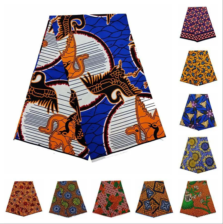 

6Y African Wax Dyed Cloth Cotton African Holland Wax Traditional Wax Dyed Cloth