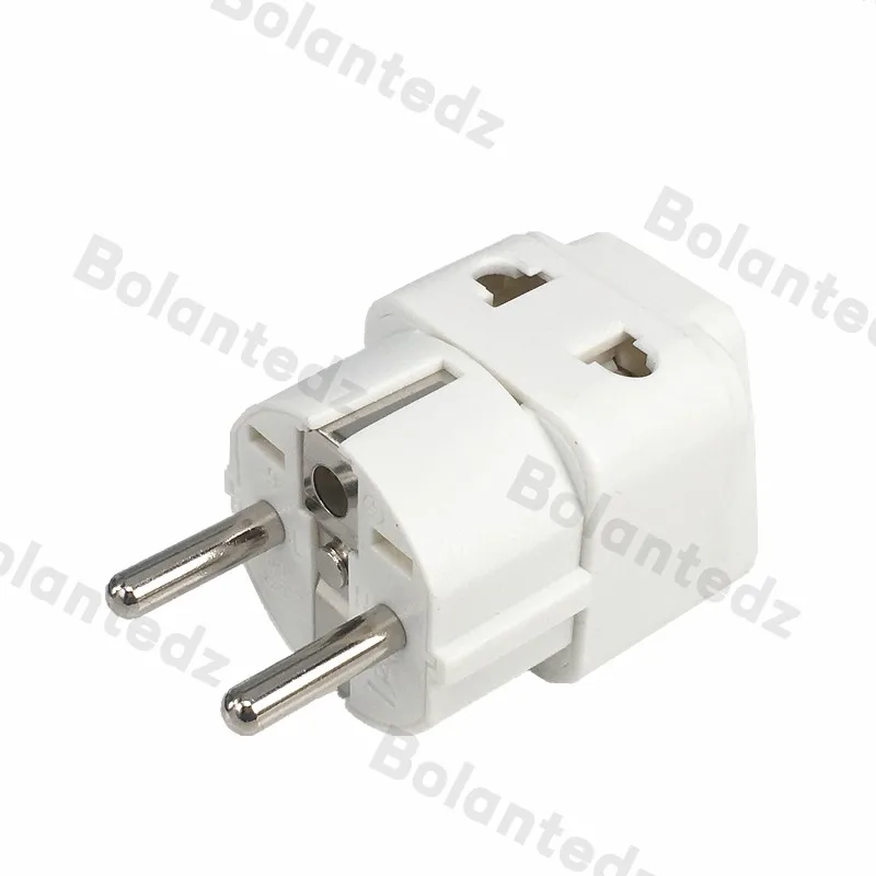Universal Travel Plug Adapter (White/Black/Copper) - Type E/F
