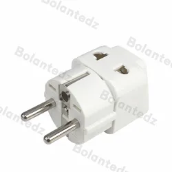 Universal Travel Plug Adapter (White/Black/Copper) - Type E/F (WHITE)