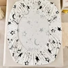 Winter Warm Fitted Sheet Stars Pinted Flannel Fleece Bed Sheet for Double Bed Queen/King Size All-inclusive Mattress Cover180 5