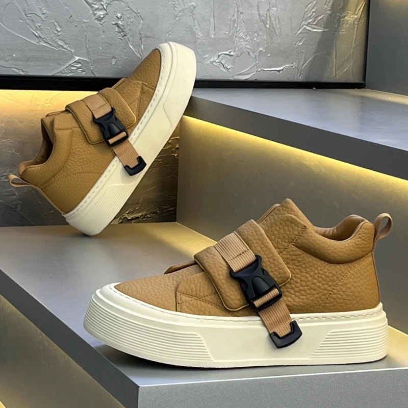 Designer Herren Freizeitschuhe Mode Atmungsaktive Sportschuhe High Top Anti Slip Board Schuhe Bequeme Plattform Walking Sneakers – Detail 15