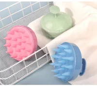 Brosse à shampoing en Silicone, peigne de Massage du cuir chevelu, nettoie le cuir chevelu à tout le corps, brosse de bain, outil de Salon de coiffure 2