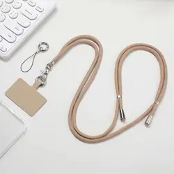 Universal Crossbody Phone Lanyard with Adjustable Neck Strap and Patch (Khaki)