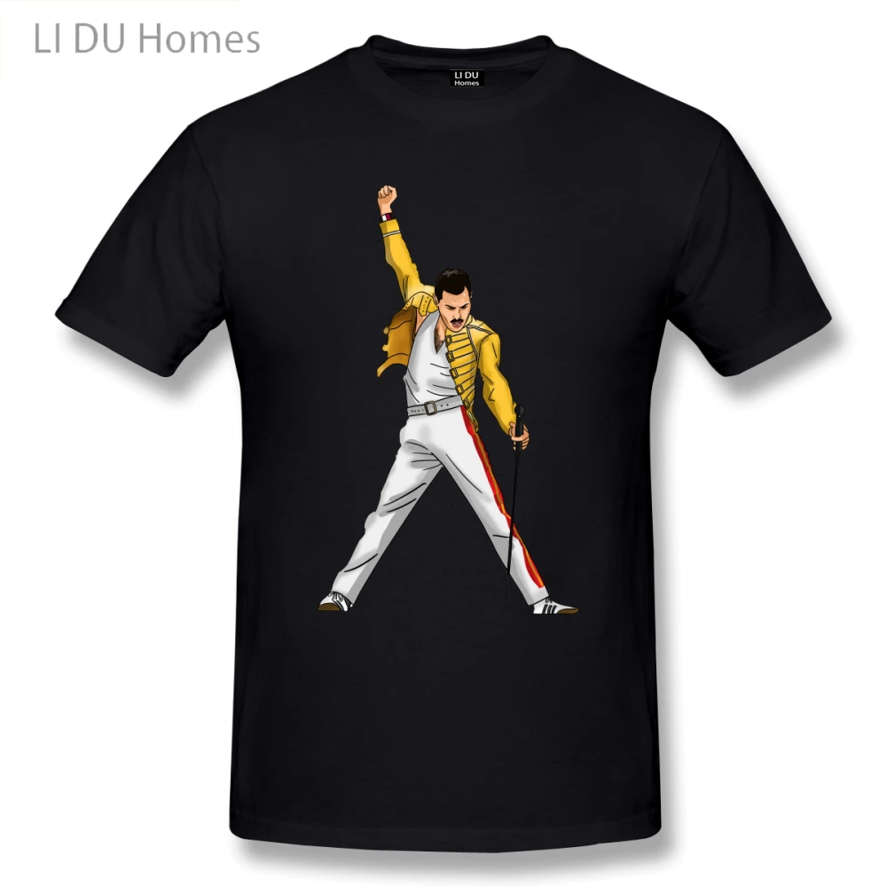 

LIDU Freddie Mercury T Shirt Short Sleeve Tshirt Men Summer Resilient Plus Size Cotton Crewneck Men's Clothes
