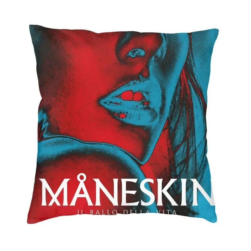 

Maneskin Damiano Cushion Cover Two Side Print Ballo Della Vita Floor Pillow Case for Car Fashion Pillowcase Home Decoration