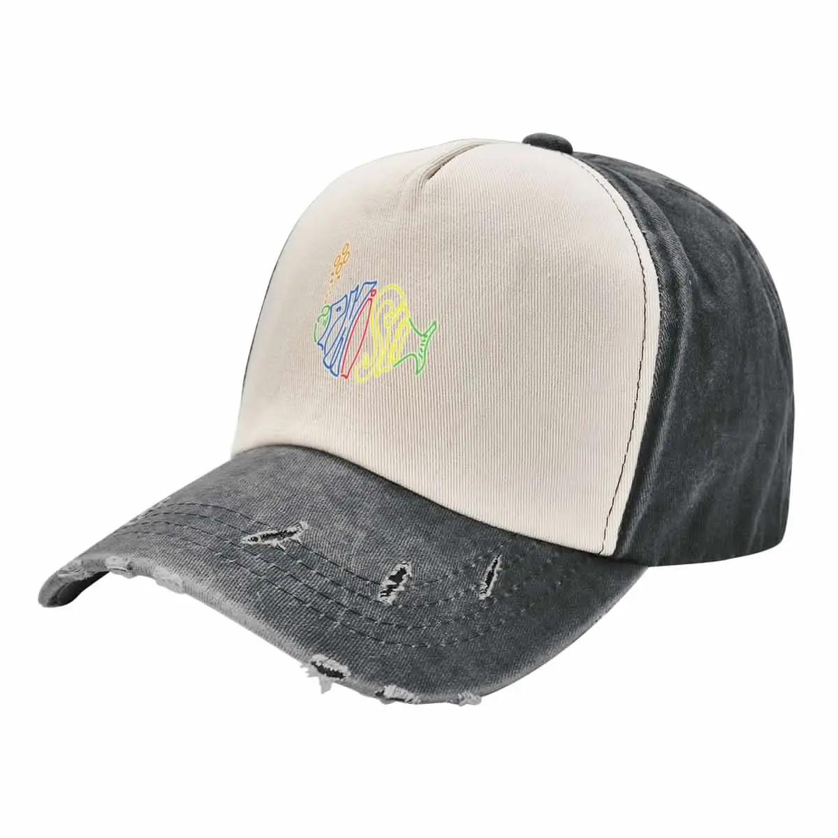 

Rainbow Phiish Vintage Glowing Baseball Cap Beach Bag tea Hat Bobble Hat Male Women's