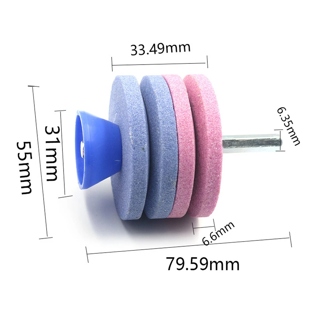 Double-Layer Mower Blade Grindstone Multifunction Lawnmower Knife Sharpener Wear Resiatant Grinding Wheel Stone Most Drill knife sharpener,knife sharpening stone