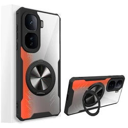 Magnetic 360° Rotation Stand Phone Case with Graphene Heat Dissipation and Shockproof Protection for Vivo iQOO Neo10 Pro (China) (Black)
