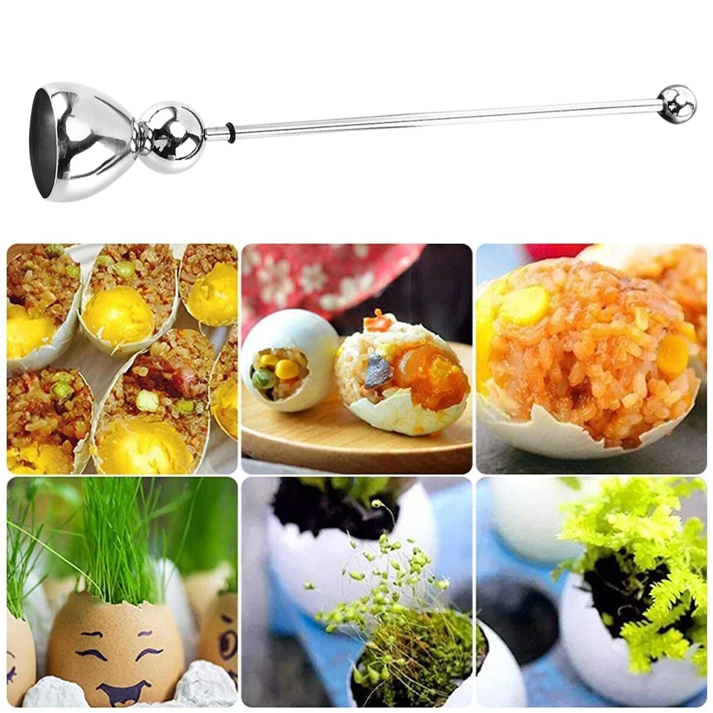 Egg Topper Egg Shell Opener Stainless Steel Cutter for Raw Soft and Hard Boiled Eggs Cracker Shell Remover Kitchen Gadget