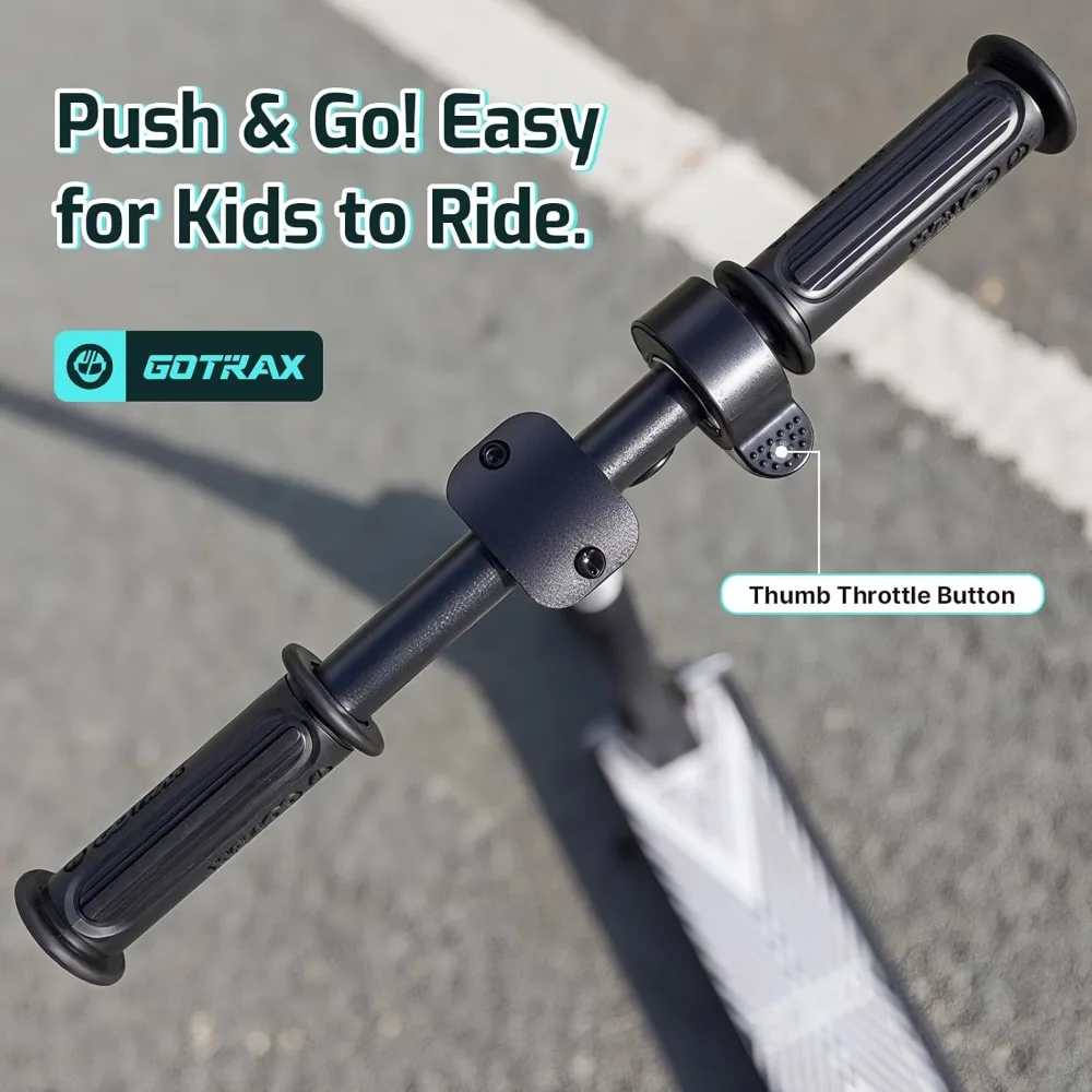 Gotrax GKS Series Electric Scooter for Kids Aged 6-12, Top Speed 7.5 MPH with 150W Motor, 6-Inch Wheels, and Thumb Throttle Cont