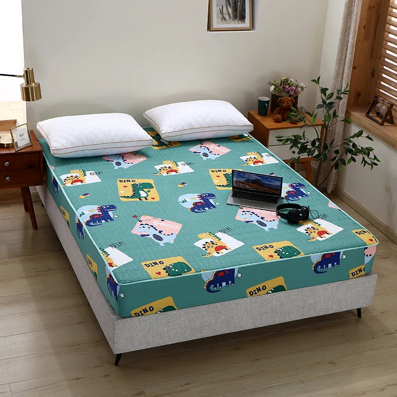 ThickenBedspreadWarmPadProtectorSkinFriendlyDurableFittedSheetBedCoveDustproof