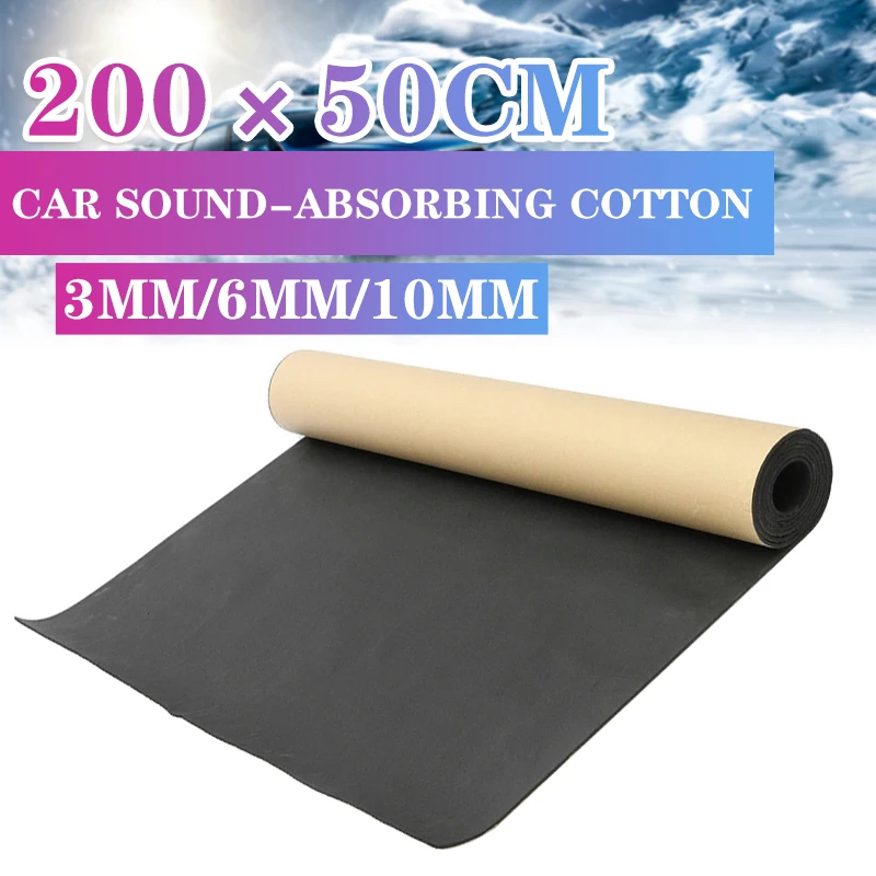 1Roll 200cmx50cm 3mm/6mm/8mm Adhesive Closed Cell Foam Sheets Soundproof  Insulation Home Car Sound Acoustic Insulation Thermal - AliExpress