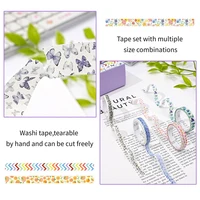 Washi Tape Set, 3/21 Rolls, Assorted Sizes, Floral 3m/Roll Washi Tape for Scrapbook, Arts, Crafts, Journals Planners Decorative 3