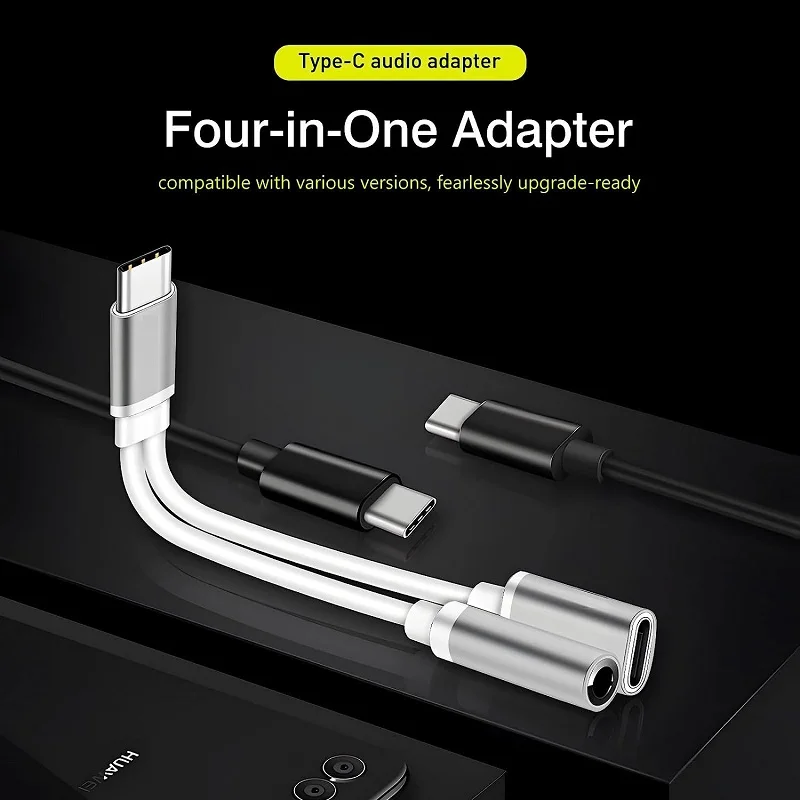 USB C to 3.5mm Headphone Charger Adapter 2-in-1 Type C to Aux Audio Splitter Jack with PD Charging for Phone Tablet Laptop usb port adaptor cable converter
