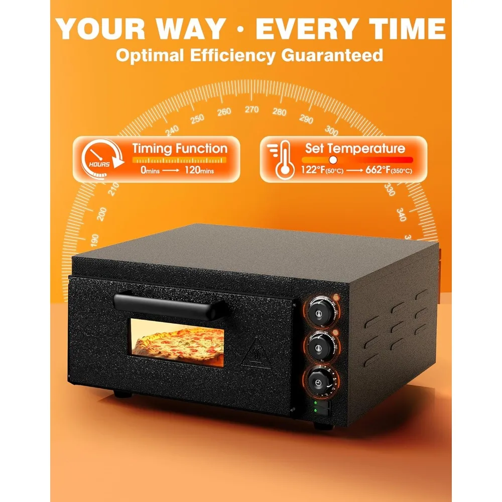 Indoor pizza oven Countertop electric Pizza Oven 1800W commercial pizza oven, pizza stone and timer 5