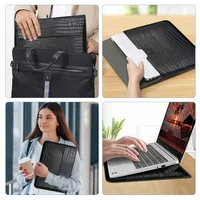 Crocodile Leather Flip Case Bag Laptop Sleeve Cover Accessories - Image 6
