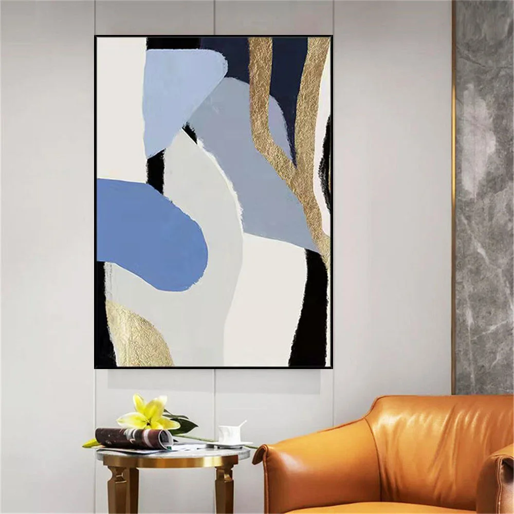 

Pure Hand-Painted Lines, Abstract Canvas, Oil Painting, Living Room, Family, Minimalist Study, Porch, Modern Wall Sticker
