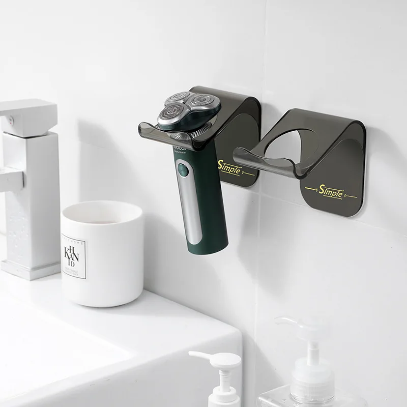 Electric Shaver Shelf Razor Punch Free Wall Holder Bathroom Organizer