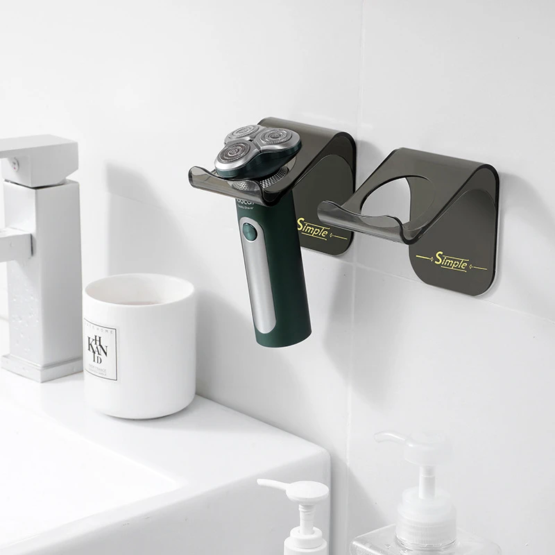 Electric Shaver Shelf Razor Punch Free Wall Holder Bathroom Organizer