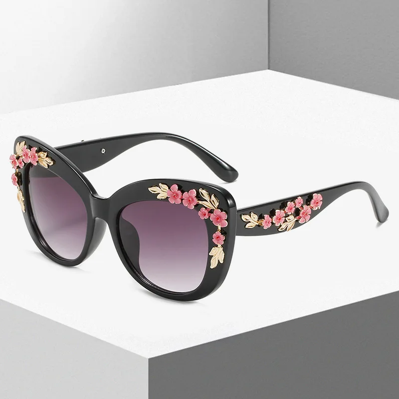 Rose Sunglasses Brand Cat Eye Cat Eye Rose Sunglasses Woman Fashion