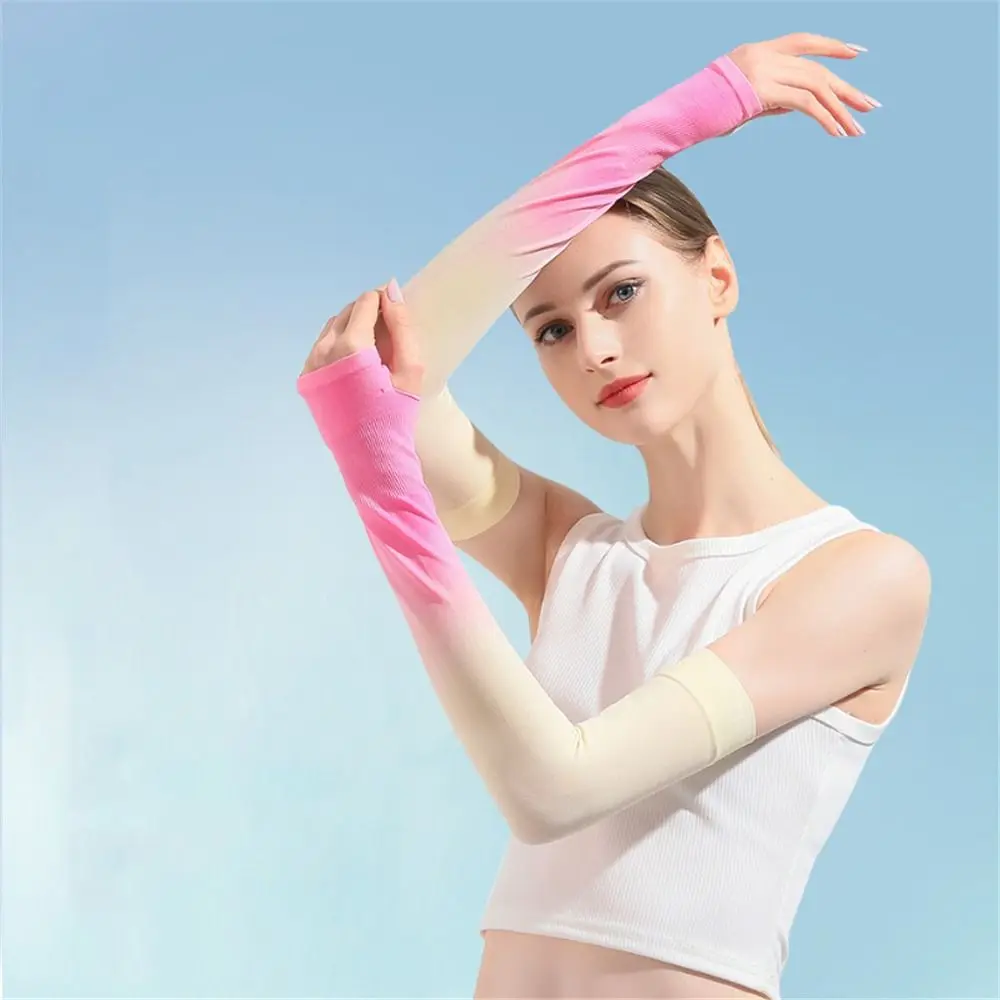 

Running Fishing Ice Silk Cool Anti-UV Sun Protection Elbow Cover Arm Sleeves