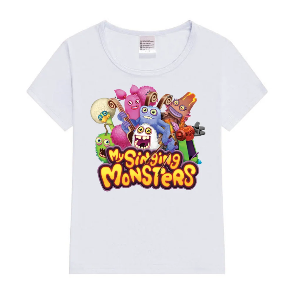 My Singing Monsters Summer Anime T-shirt Kids Clothes Kids T Shirts Casual Short Sleeve 100% Cotton Tops Y2k Boys Girl Clothes 4