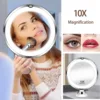 10x Magnification With Holder Suction Cup 360 Rotation Shave Shower Round Mirrors Bathroom Mirrors Washroom Fog Free New 1