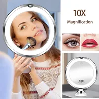 10x Magnification With Holder Suction Cup 360 Rotation Shave Shower Round Mirrors Bathroom Mirrors Washroom Fog Free New 1