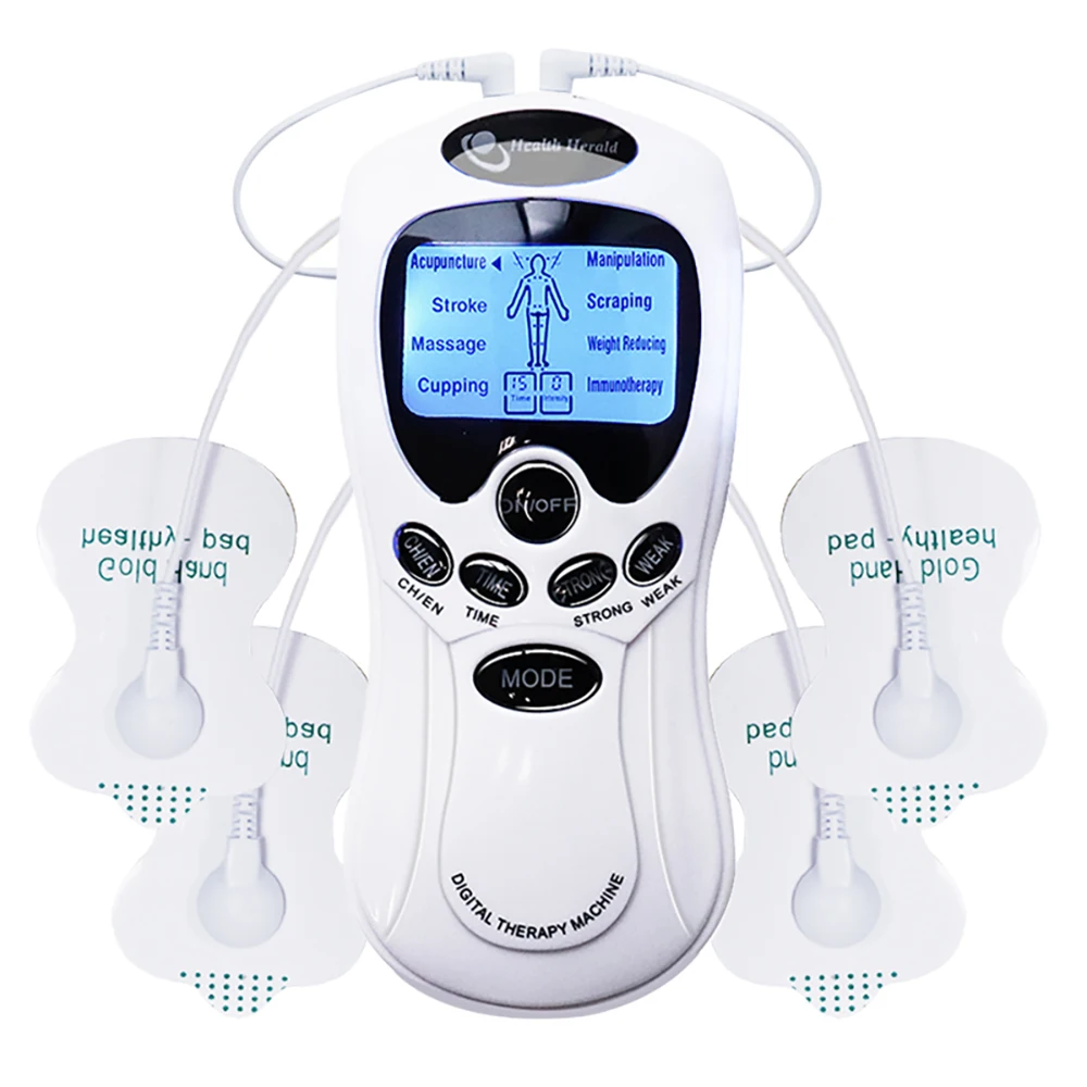 Electric Dual Output Tens Muscle Stimulator Full Body Pulse Massager Acupuncture Health Care