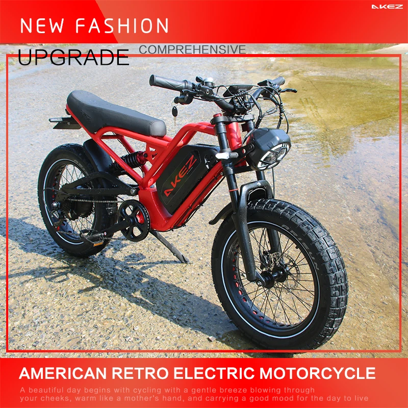 1500W Motor Fat Tire Electric Bicycle 52V 25Ah Removable Battery Adults Snow Riding Electric Bike Electric Bicycle