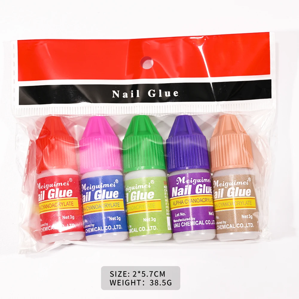10/5/1pcs Extra-Strong Nail Glue Quick Dry Nail Tips Adhesive Acrylic Nail Glue Professional DIY Rhinestone False Nail Glue 3