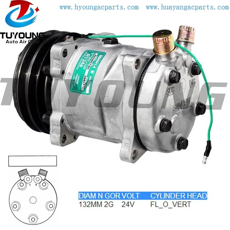 

China factory wholesale Sanden 5h14 SD 508 car AC compressors for Scania Liebherr Hidromek excavator truck