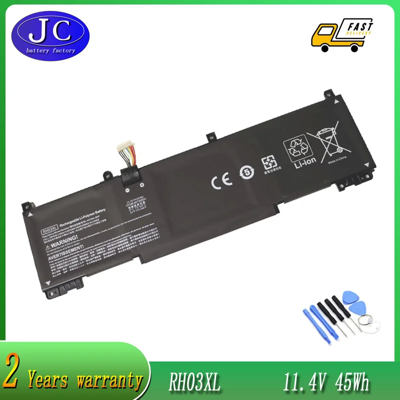 Batteria Per Laptop Jcljf 11.4V 45Wh Rh03Xl Per Hp Probook 430 440 450 630 640 G8 Hstnn-Db0B Ub7X Ib9P Ib9Q Ob1T M01524-2B1