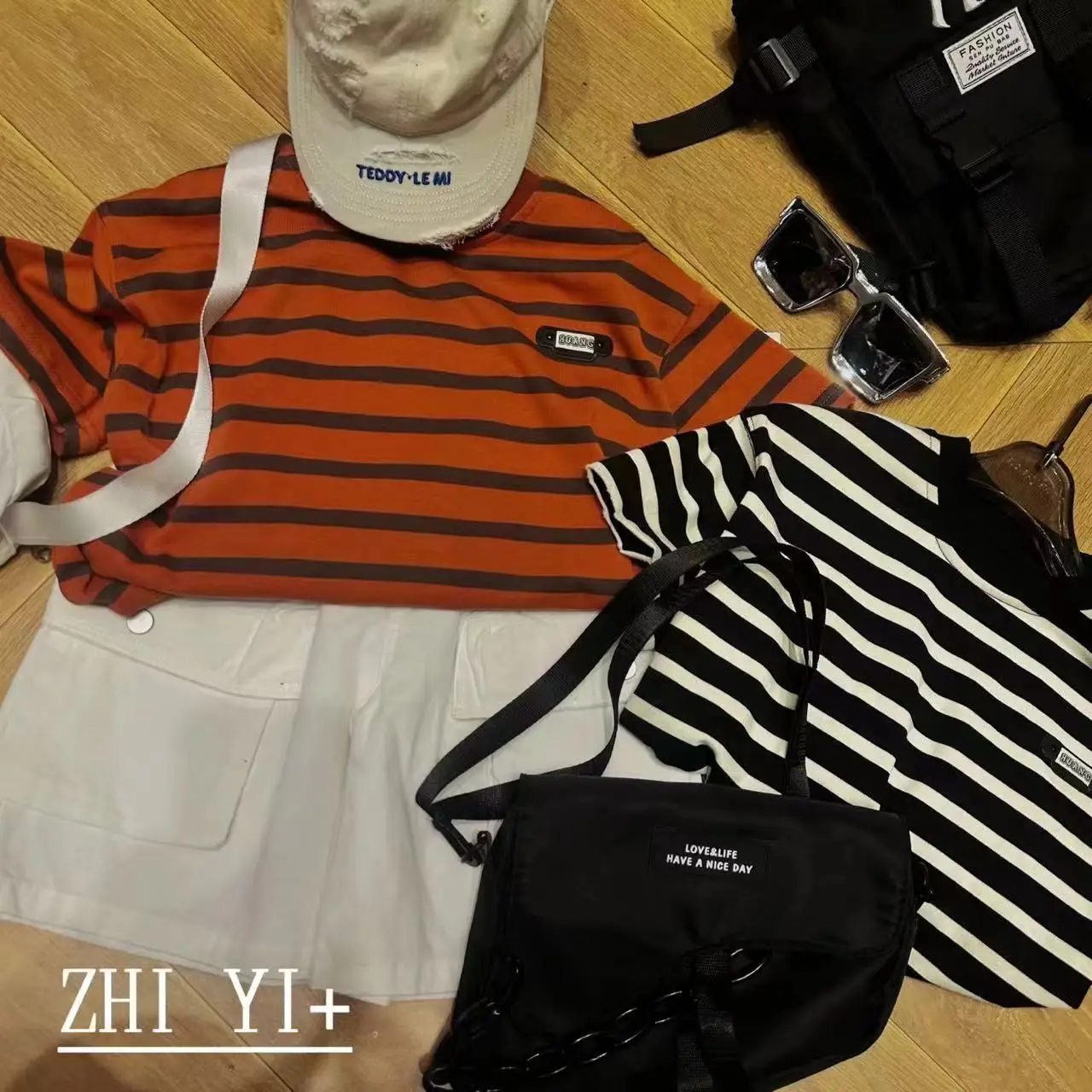 

Летняя детская одежда, детская простая повседневная свободная футболка в полоску с короткими рукавами в Корейском стиле для мальчиков и девочек, 2024