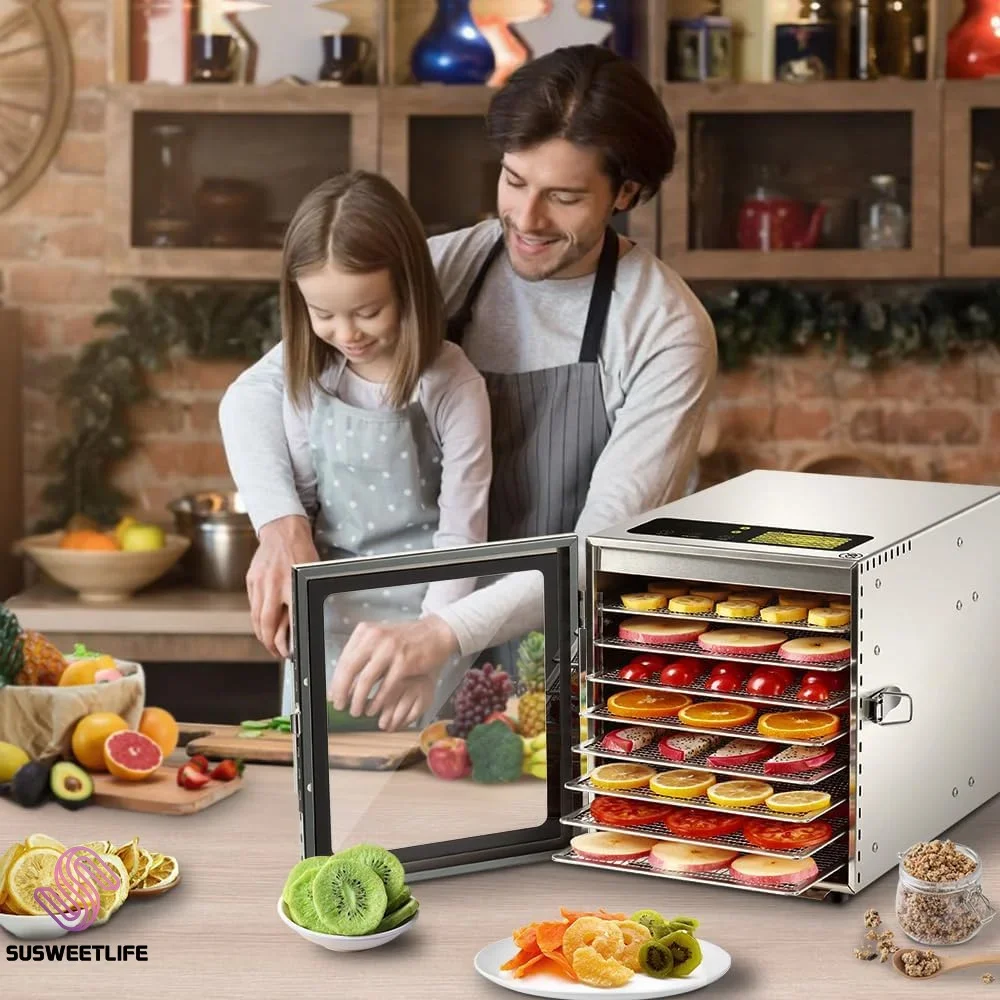 8 Layer Dryer Fruit Machine New Design Commercial Household Stainless Steel Food Dehydrator Electric Dehydrator