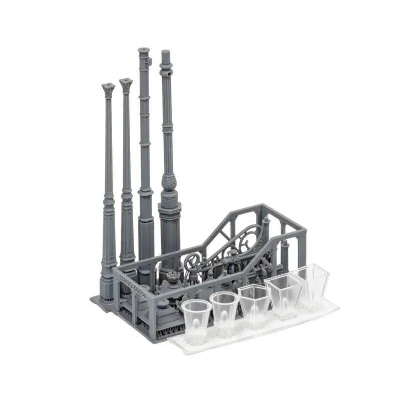 LIANG-0603 모델 가로등 벽 조명 1/35 스케일 조립 모델 빌딩 장면 모델링 취미 DIY 액세서리용 3D 부품
