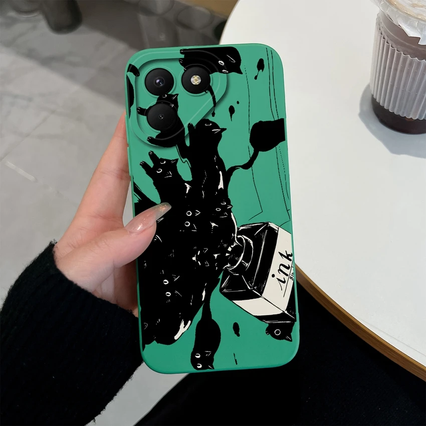 Fashion Astronaut Patterns Liquid Silicone Dustproof Phone Case