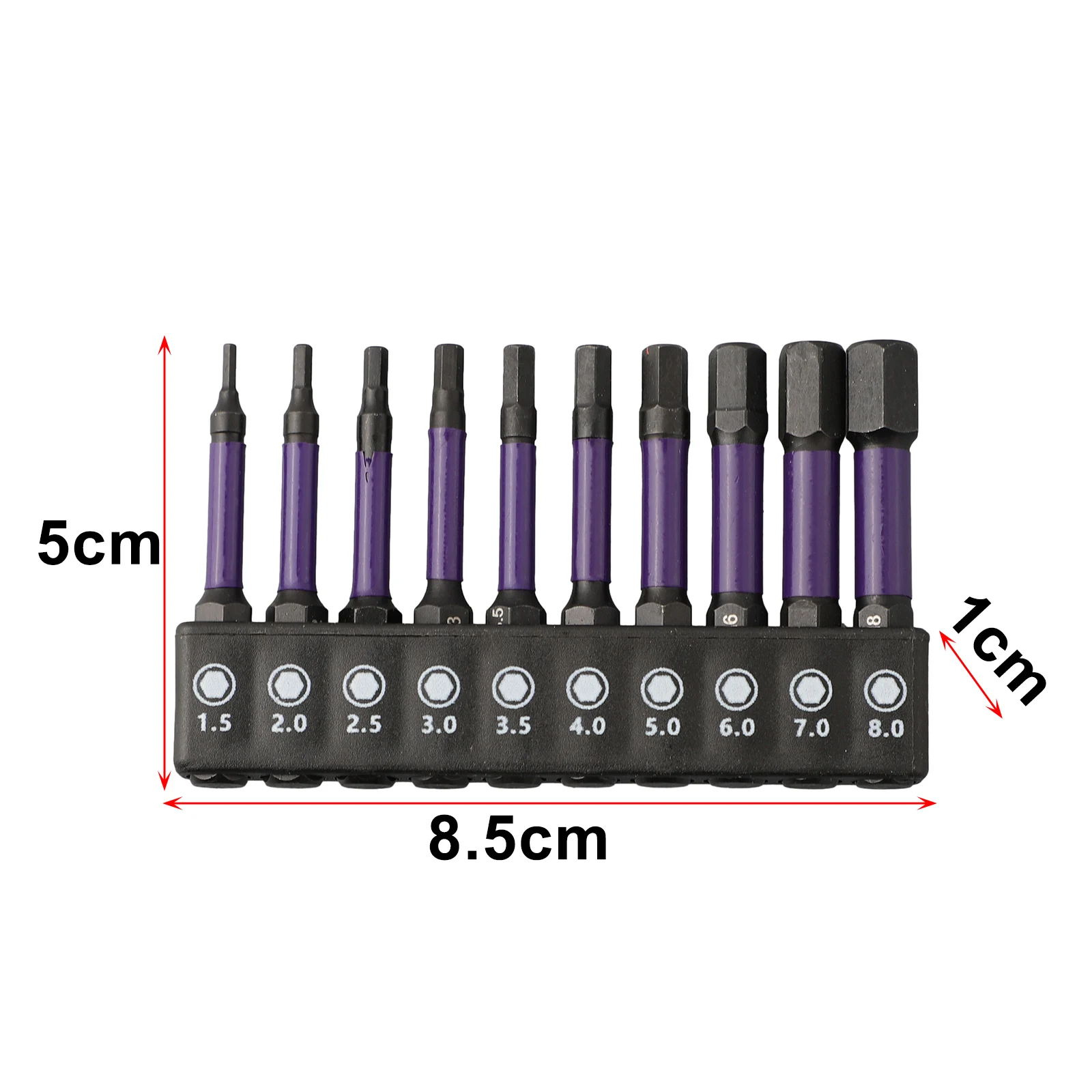 

Magnetic Hex Head Screwdriver Bit Set 10Pcs 14 Shank H1 5 H6 Suitable for Various Screw Driving Operations