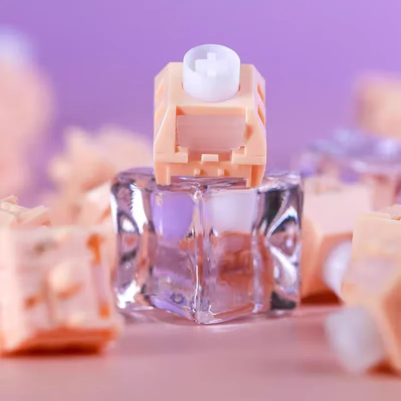 Kailh BOX 분쇄 된 아이스크림 스위치 5 핀 기계식 키보드 용 Clicky 촉각 60gf RGB SMD All Pom Super Smooth 맞춤형 키트