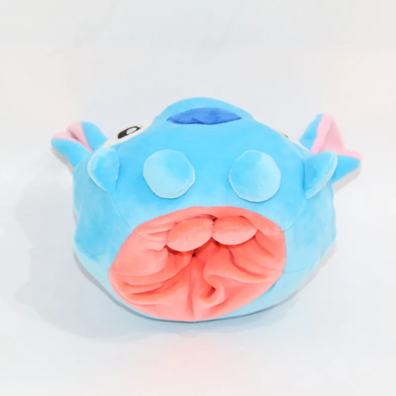 Disney - Stitch et Angel - Peluche allongée réversible bleu violet