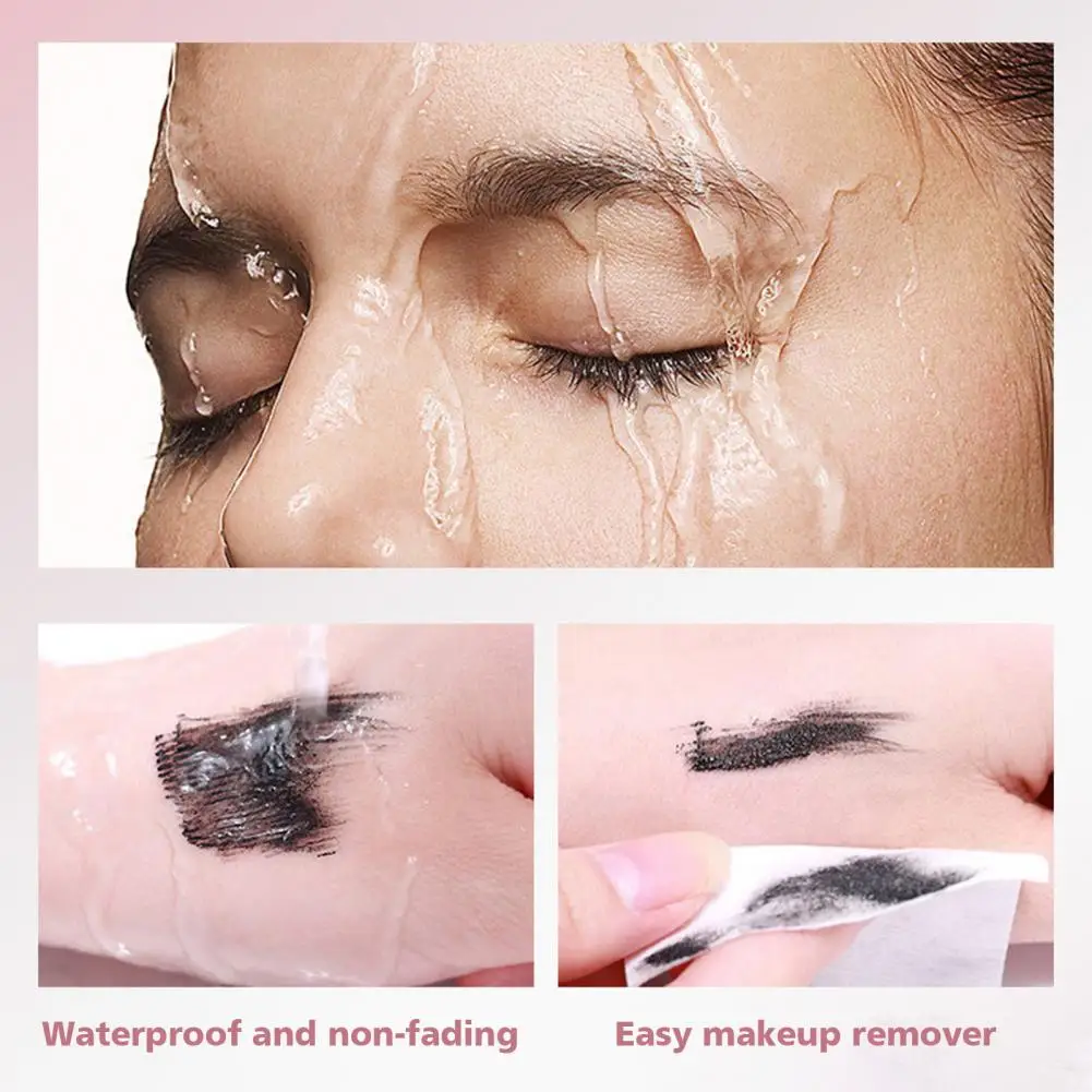 

Waterproof Mascara Waterproof Natural Curl Mascara Long Thick Lashes for Women Fitting Sweatproof Lightweight Black Mascara