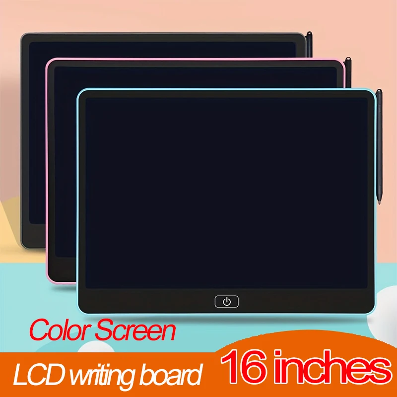 16 Inch Girl Toy Boy Children's LCD Writing Board Color Screen Graffiti Board Drawing educational Toy for Children Gift