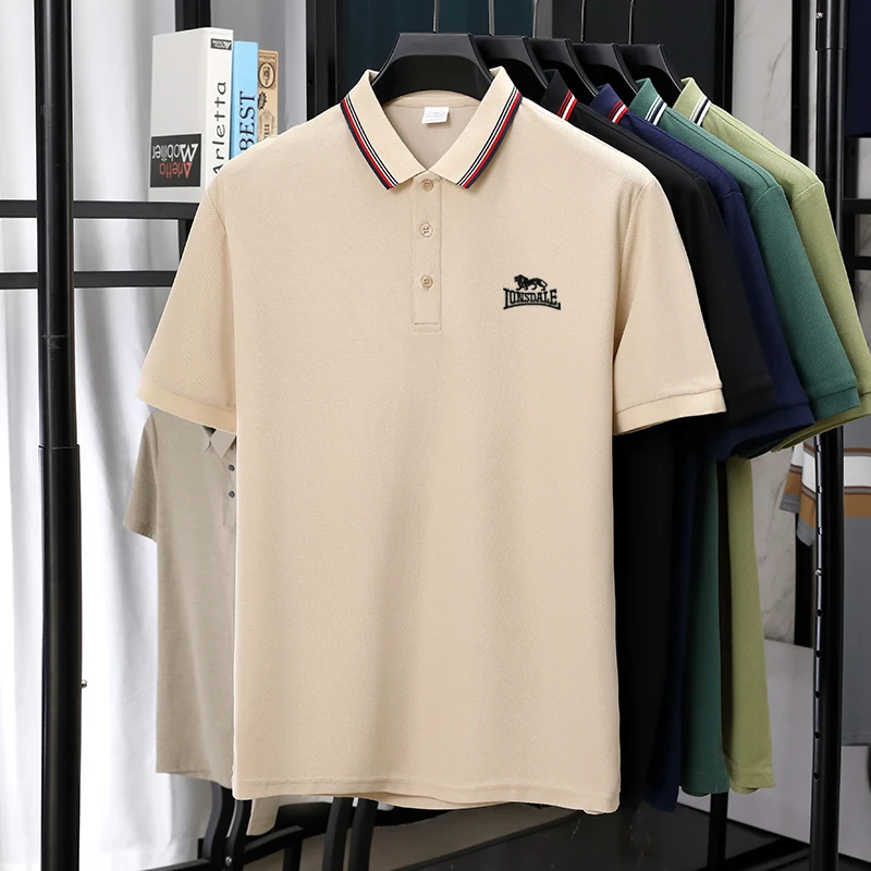 Polo Ricamata da Uomo EUR di Alta Qualità, Nuovo Prodotto, Maglietta da Tennis, Maglietta da Golf, T-shirt da Uomo a Maniche Corte
