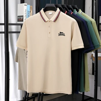 Polo Ricamata da Uomo EUR di Alta Qualità, Nuovo Prodotto, Maglietta da Tennis, Maglietta da Golf, T-shirt da Uomo a Maniche Corte