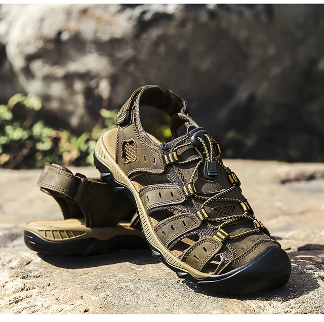 Sandalias Hombre Piel Sandalias Trekking Hombre Piel Resistente