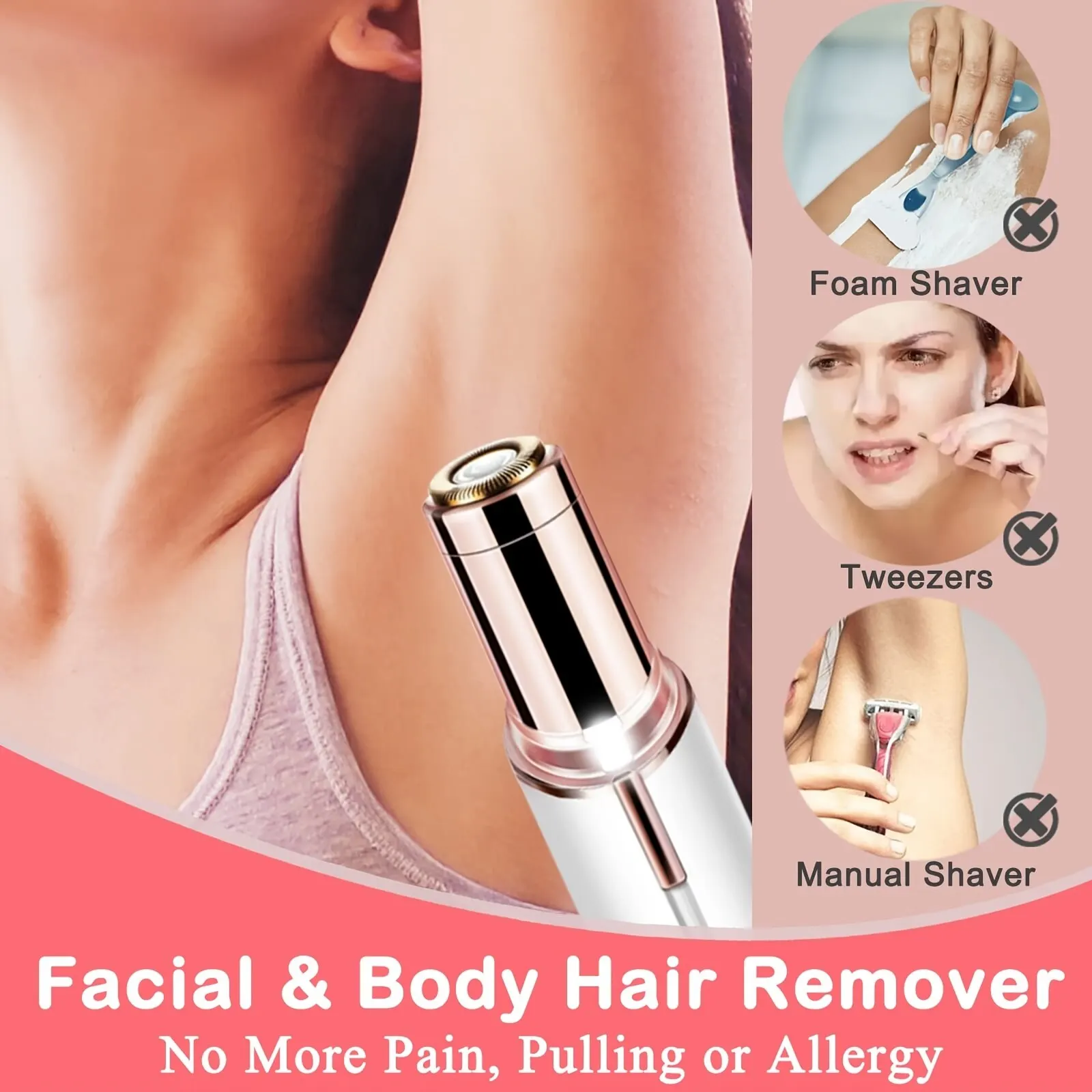 Xiaomi Portable Lipstick Shaped Women Electric Epilator Eyebrow Trimmer Painless Facial Hair Removal Shaver Small Epilator New 2