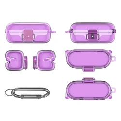 Transparent TPU Earphone Case Cover | Anti - Drop Protector Shell (Transparent Purple)