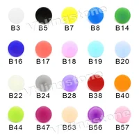 Round Snaps Buttons For Bib 100 Sets T5 Plastic Cover Press Button Fastener Snap For Clothes Accessories DIY Crafts 21Colors 2