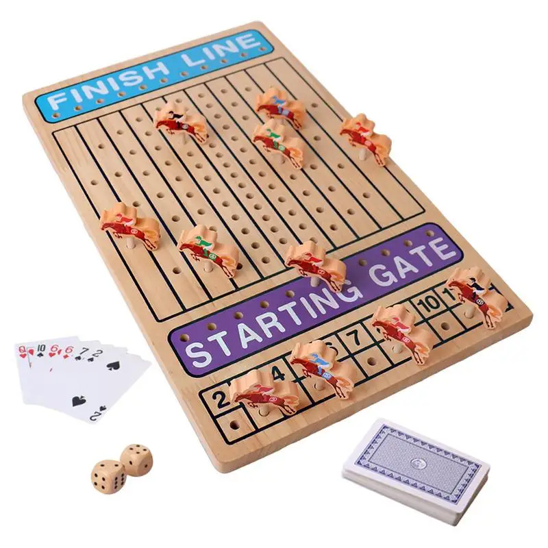 

Horse Board Game Across The Board Horseracing Game Family Game With Durable Horses Dice & Cards Fun Party Games Across The Board