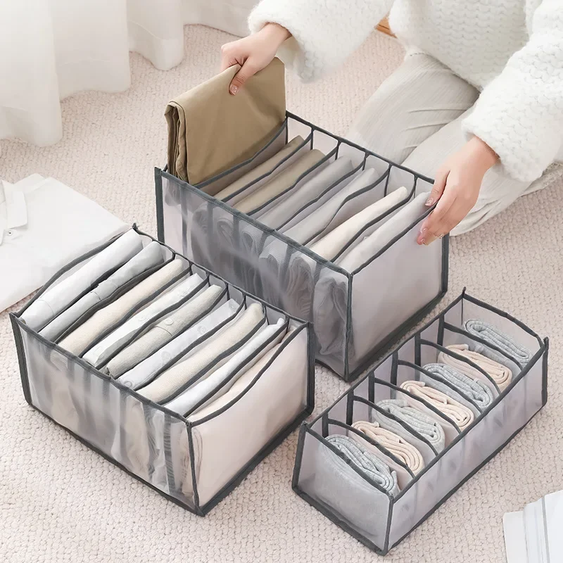 

Drawer Organizer Foldable Clothes Storage Box Closet Organizer For Underwear Pants Boxes Wardrobe organizador rangement